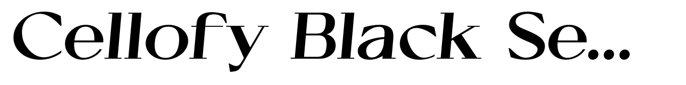 Cellofy Black Semi Expanded Italic